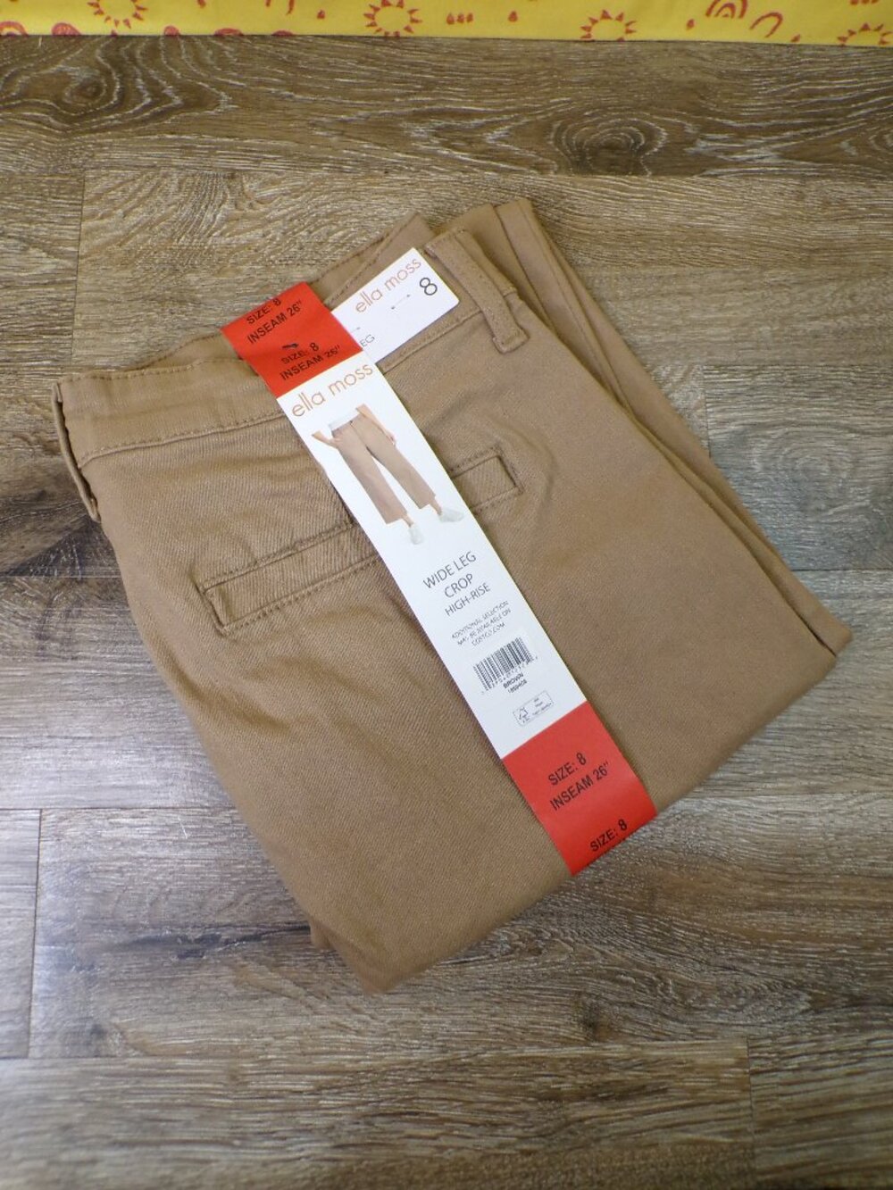 ELLA MOSS NWT Wide Leg Crop High-Rise Women's Pant Size 8